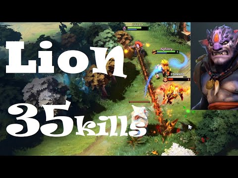 Lion mid 35 kills. Dota 2