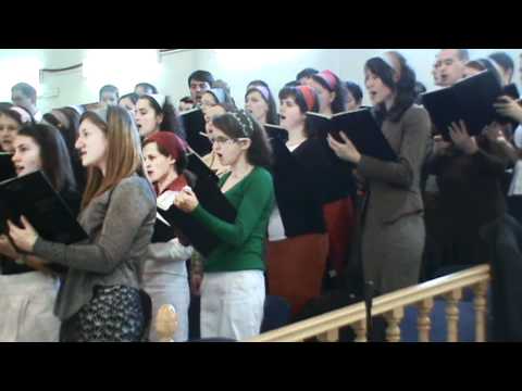 Corul Biseici Penticostale Elim Arganda del Rey 12 02 2011  Dirijor Sabin Tofan   Interpreteaza Cu multumire Biserica TI se Inchina