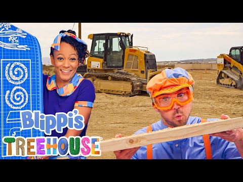 Blippi Treehouse - Blippi Visits a Construction Site | Educational Videos for Kids | Blippi Toys