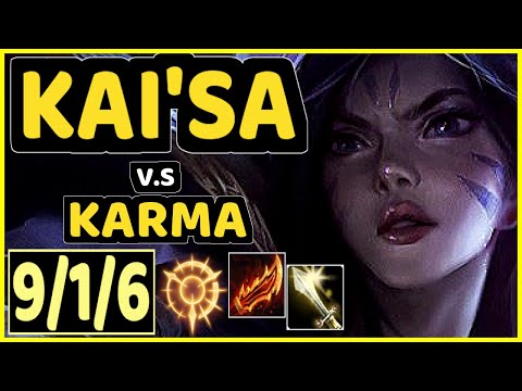 KLAUS (KAI'SA) vs KARMA - 9/1/6 KDA BOTTOM ADC CHALLENGER GAMEPLAY - BR