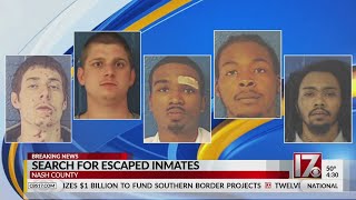 4 inmates caught, 1 still wanted after Nash County jailbreak