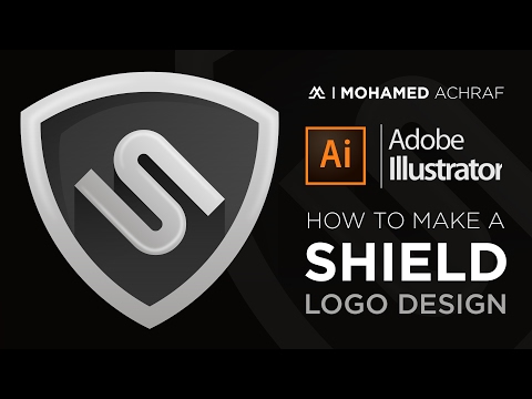 Illustrator Tutorial : How To Make A Shield Logo Design Video