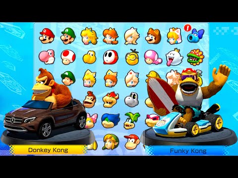 Mario Kart 8 Deluxe Wave 6 ( 2 player ) Donkey Kong vs Funky Kong Racing Spiny Cup