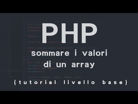 PHP sommare i valori di un array
