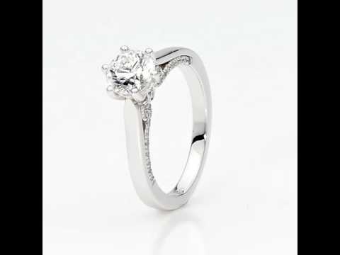 18ct White Gold Diamond Engagement Ring from the Valentino Collection