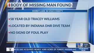 Body of missing man located in Vigo County lake