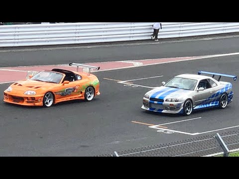 Nissan skyline Gtr R34 vs Toyota supra Mk4 - Drag Race ｜Carsplot｜