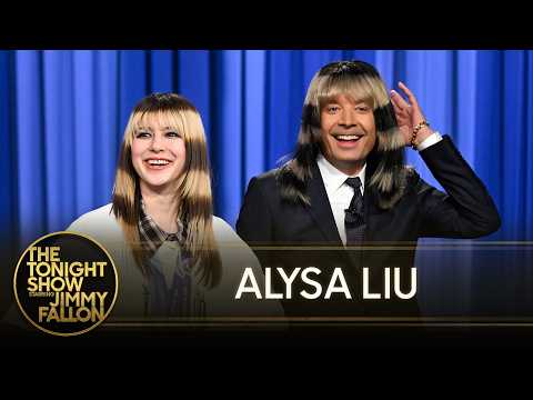 Alysa Liu Crashes Jimmy's Monologue and Gifts Him His Own Alysa Liu-Inspired Wig | The Tonight Show