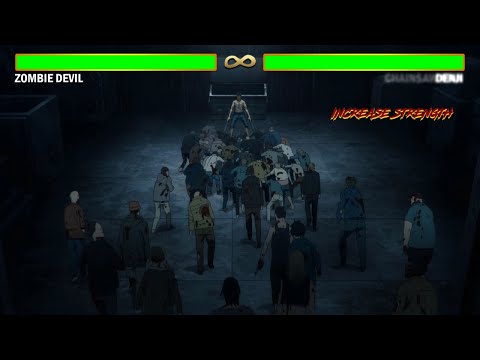 Chainsaw Man VS Zombie Devil With Healthbars | Chainsaw Man