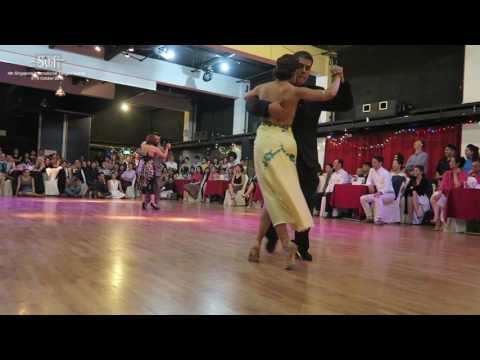  Javier Rodriguez,    Sabrina Veliz,    Fatima Vitale,    and  Ruben Veliz  are  dancing  at  Singapore International Tango Festival  in  2016