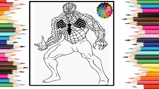 Venom Coloring Pages/Villain in Action/Spiderman Coloring Page/ Warriyo - Mortals [NCS Release]