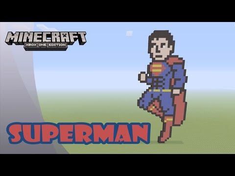 Minecraft: Pixel Art Tutorial and Showcase: Superman (Batman v Superman: Dawn of Justice)
