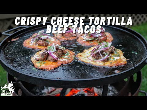 Crispy Cheese Tortilla Beef Tacos Recipe! 🔥 #shorts