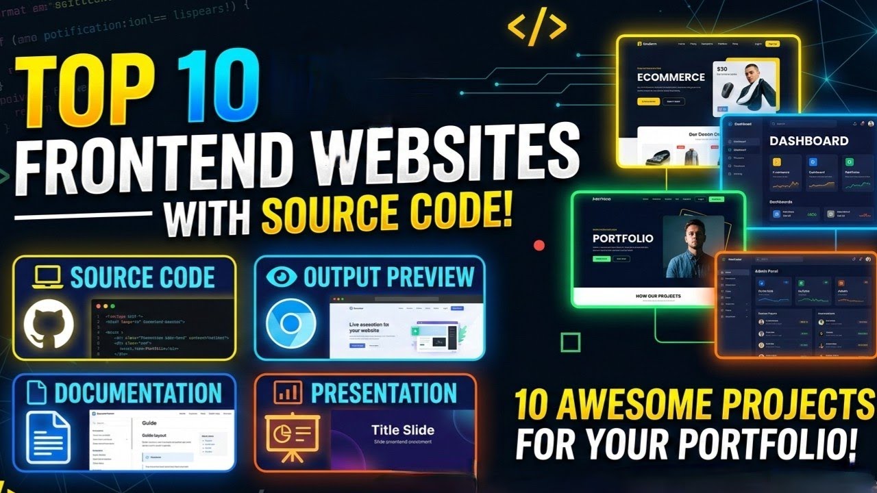 Top 10 Frontend Website Projects You Must Try in 2026 (With Code & PPT)