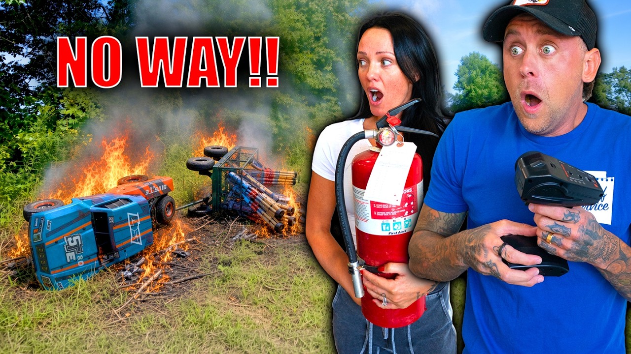 Roman Atwood: SO SCARY! "Call The Fire Department" The Truck, The Woods And Everything Caught On Fire! $5k GONE!