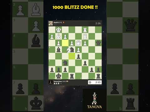 Finally Crossed 1000 Blitz! 🎉♟️ #chess #roadto1000 #tanova
