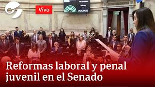 EN VIVO: EL SENADO APROBÓ EL RÉGIMEN PENAL JUVENIL Y DEBATE LA REFORMA LABORAL