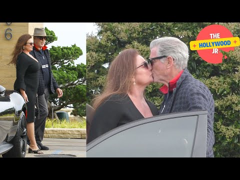 PIERCE BROSNAN GIVES HIS WIFE A KISS ON HIS 70TH BIRTHDAY AT NOBU IN MALIBU!!!