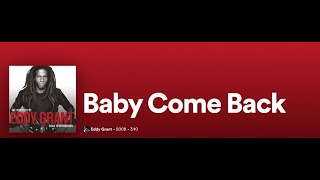 Baby Come Back-Eddy Grant-LYRICS MOTION