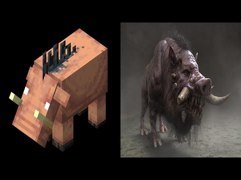 Minecraft Mobs as Cursed Images Part 3 (Even Creepier)