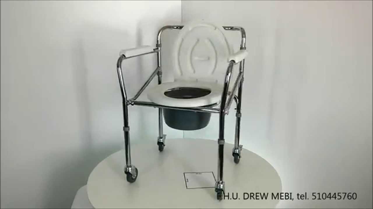 Krzeslo TOALETOWE przenośna toaleta Sedes z kolkami WC