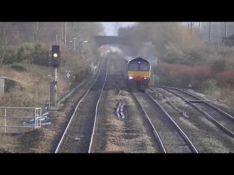 DRS 66432 with high speed tesco train to Wentloog passing Severn Tunnel Junction