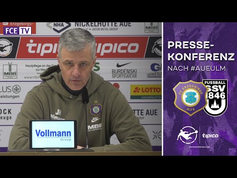 The press conference after the home game against SSV Ulm