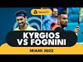 Nick Kyrgios vs Fabio Fognini Explosive Tennis | Miami 2022 Highlights
