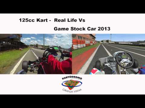 Game Stock Car 2013 vs Real Life - 125cc Kart @ Granja Viana