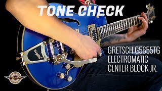 Video thumbnail for TONE CHECK: Gretsch G5655TG Electromatic Center Block Jr. Demo | NO TALKING by Cream City Music