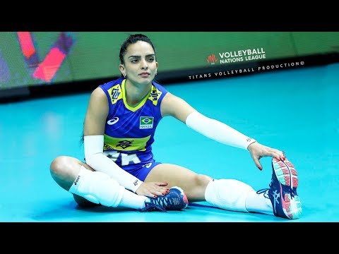 Natalia Araujo - Beautiful Brazilian Libero | Best Volleyball Actions | Women's VNL 2019