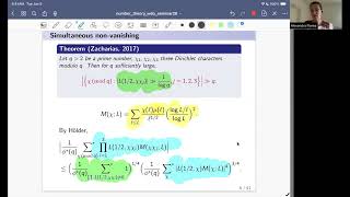 Alexandra Florea: Simultaneous non-vanishing of L-functions at the central point (NTWS 295)