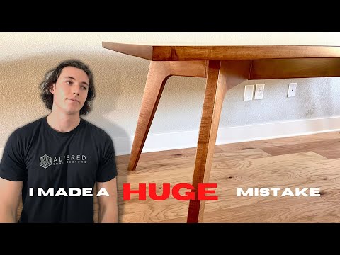 i build a mid century modern dining table - woodworking fail