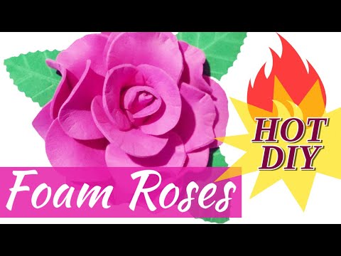 DIY Beginner's Realistic Looking Foam Rose Hair Bow Tutorial