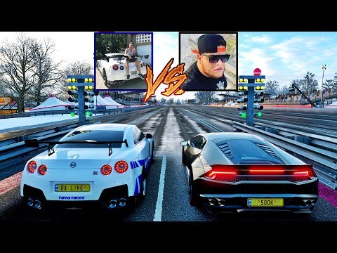 LAMBORGHINI DO EDUKOF VS GTR DO GREG FERREIRA - QUAL ANDA MAIS? FORZA HORIZON 4 - GAMEPLAY