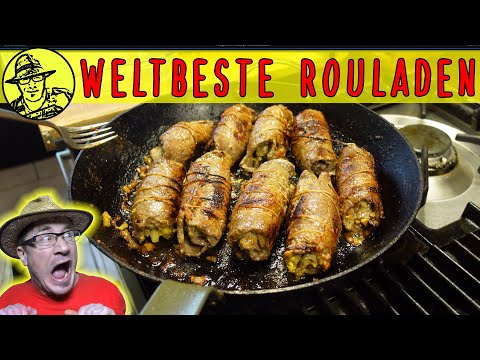 Rezept Rinderrouladen wie bei OMA - mit Gürkchen, Speck, Zwiebeln und Senf
