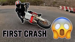 His First Crash After 20+ Years Of Riding Motorcycles