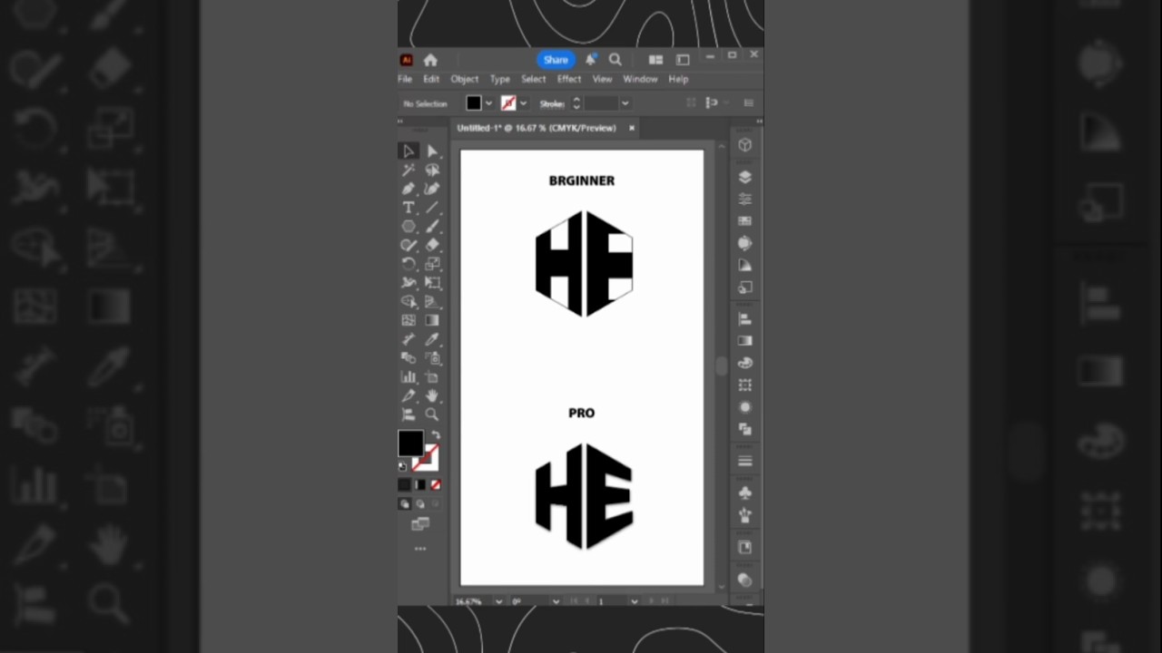 abstract logo in adobe illustrator #abstractdesign #illustratortips