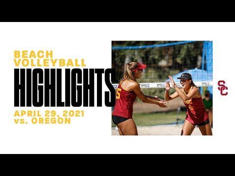 Beach Volleyball: USC 3, Oregon 0 - Highlights 4/29/21