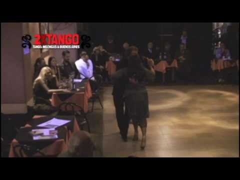  María del Carmen Romero  and  Jorge Dispari  are  dancing  to  the  tango  "  Corrientes y Esmeralda  "