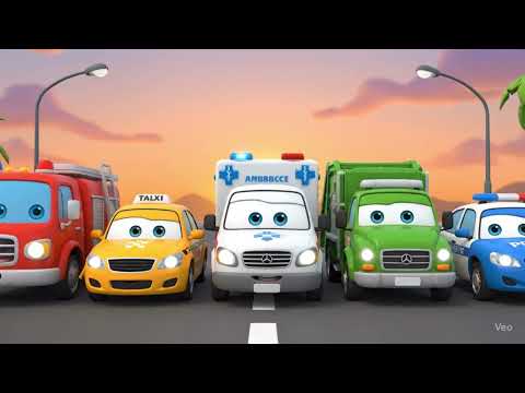 Camion dei Pompieri, Ambulanza, auto della Polizia | Canzoni per Bambini | Cartoni Animati #macchina