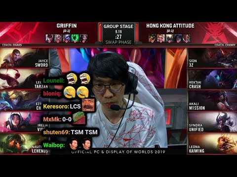GRF vs HKA | 2019 Worlds Groups Day 3 | Twitch VOD with Chat