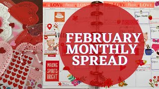 PLAN WITH ME | VALENTINES THEME |MONTHLY SPREAD |SOUTH AFRICAN YOUTUBER | BEGINNER