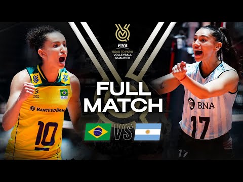 🇧🇷 BRA vs 🇦🇷 ARG - Paris 2024 Olympic Qualification Tournament | Full Match - Volleyball