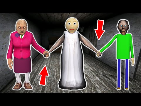 Granny vs Baldi vs Grandpa vs Scary Teacher 3D - funny horror animation (collection 30 min.)