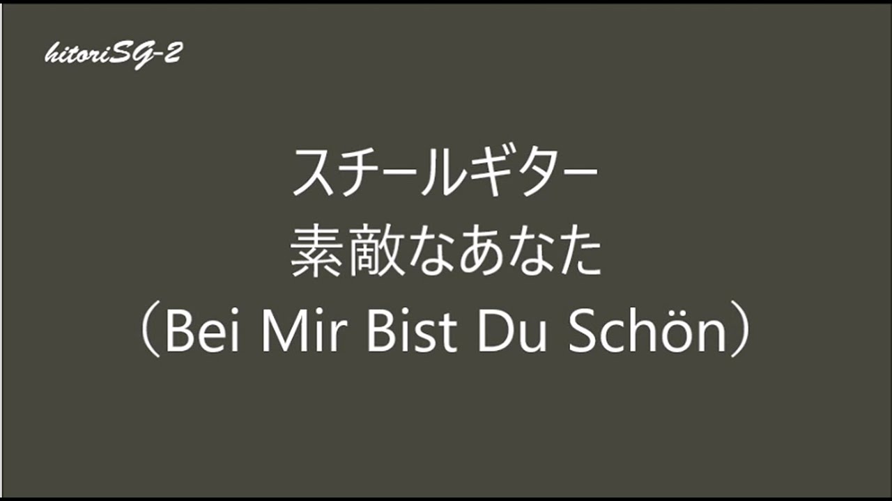 素敵なあなた（Bei Mir Bist Du Schön）Steel Guitar