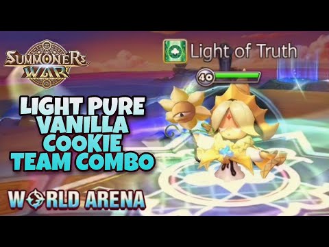 Light Vanilla Cookie Team Combo in World Arena - Summoners War