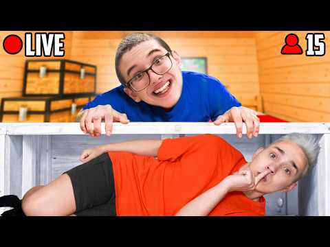 I lived for 24 HOURS under a CHEATER'S HOUSE in Minecraft...