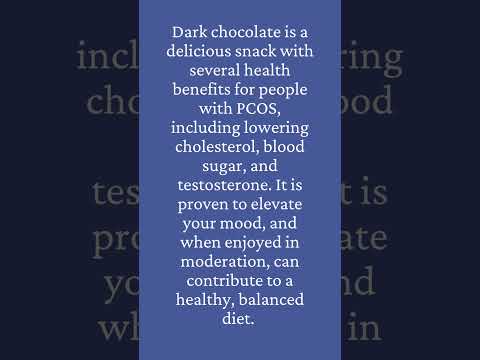 Benefits Of Dark Chocolate For PCOS #shorts