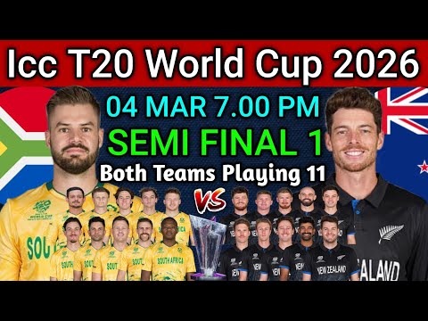 Icc T20 World Cup 2026 | Semi Final 1 SA vs NZ Playing 11 | SA vs NZ Confirm Final Playing 11
